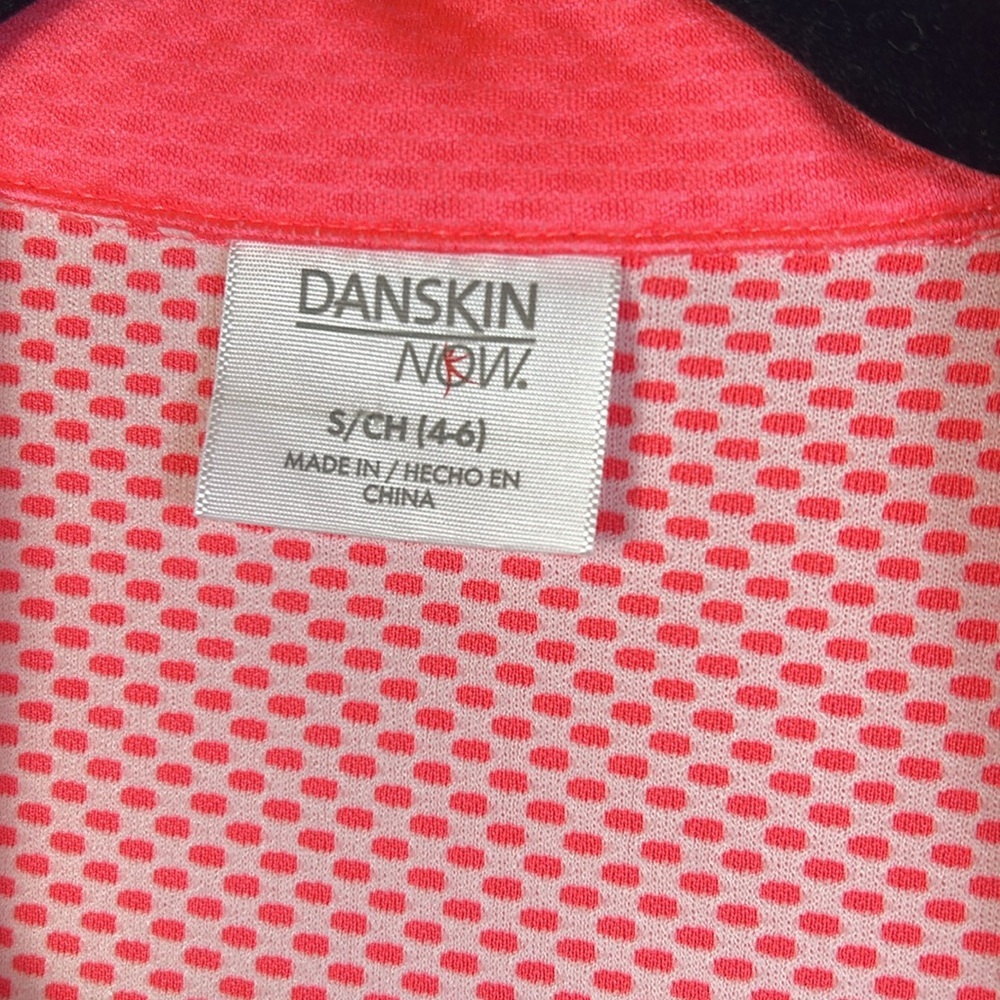 Danskin fluorescent Dri More Zip Up Pink Lightweight Athletic Jacket Thumbholes - Picture 2 of 8
